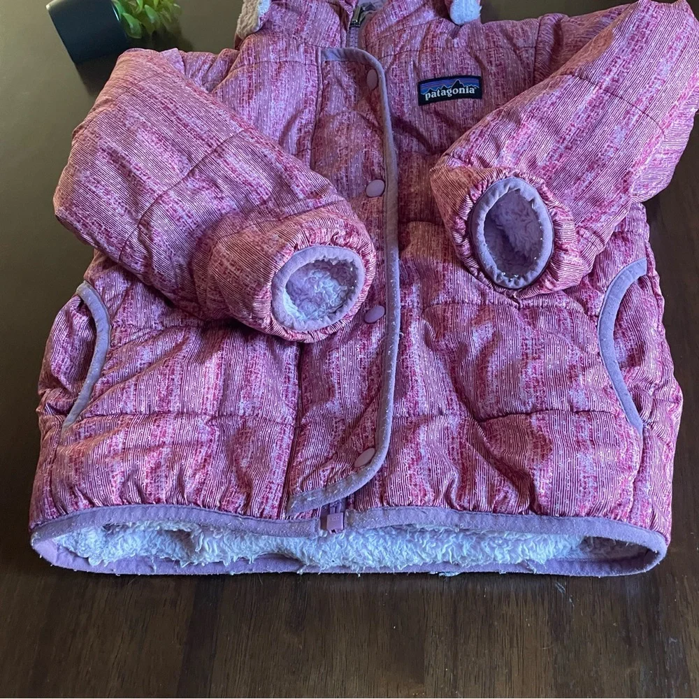 Patagonia Pink Reversible Dream Song Hoody Jacket Size 4T